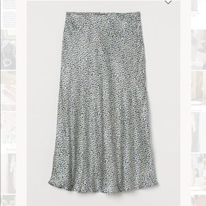 H&M Satin Calf Length Skirt